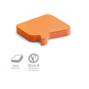 100 Stick-It Bubble Cards, orange